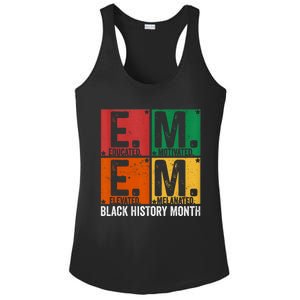 Educated Motivated Elevated Melanated Black History Month Ladies PosiCharge Competitor Racerback Tank