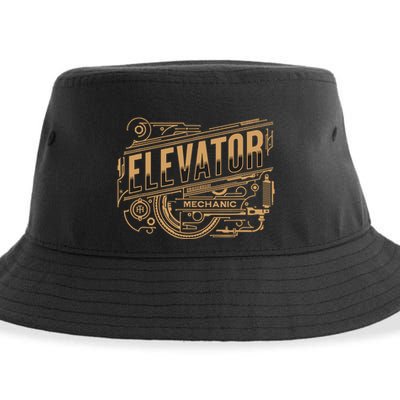 Elevator Mechanic Sustainable Bucket Hat