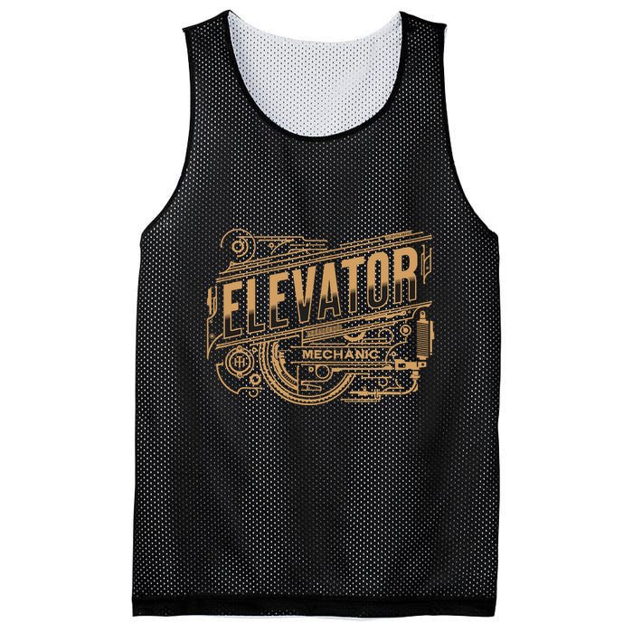 Elevator Mechanic Mesh Reversible Basketball Jersey Tank