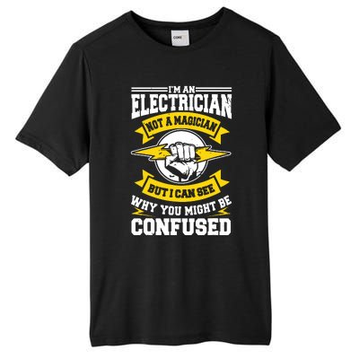 Electrician Magician Electrical Repairman Electronics Tech Tall Fusion ChromaSoft Performance T-Shirt