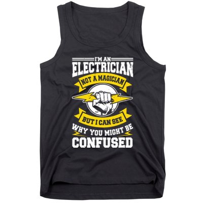 Electrician Magician Electrical Repairman Electronics Tech Tank Top