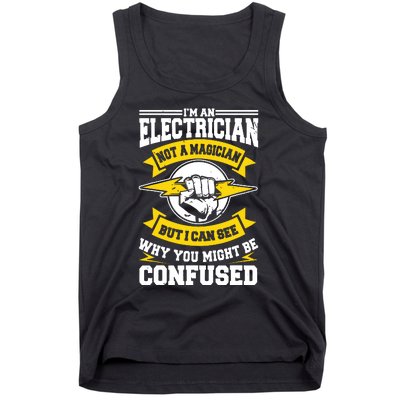 Electrician Magician Electrical Repairman Electronics Tech Tank Top