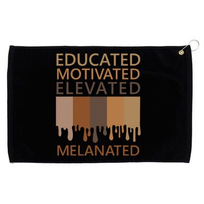 Educated Motivated Elevated Melanated Grommeted Golf Towel