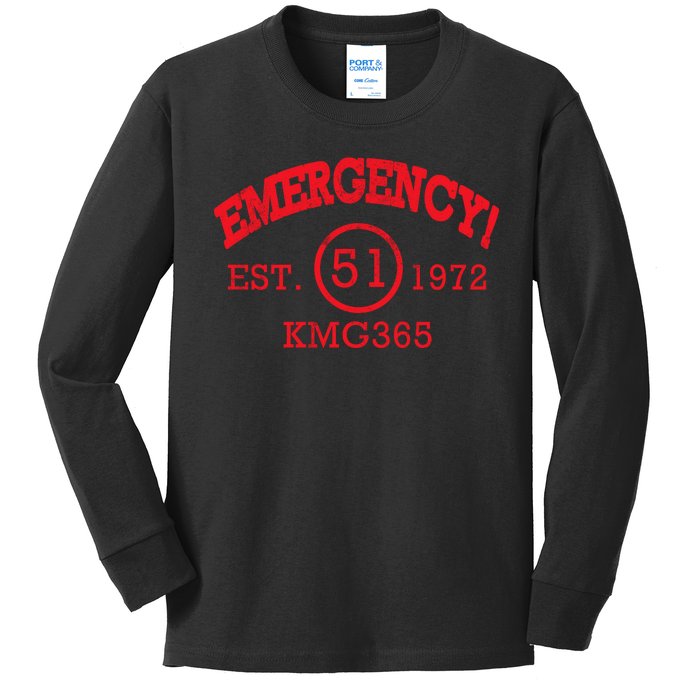 Emergency Est 1972 KMG365 Kids Long Sleeve Shirt