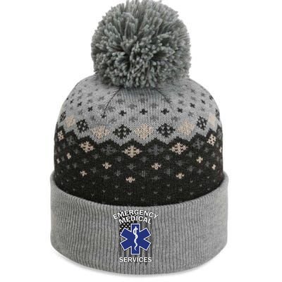 Emergency Medical Services Flag The Baniff Cuffed Pom Beanie