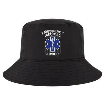 Emergency Medical Services Flag Cool Comfort Performance Bucket Hat