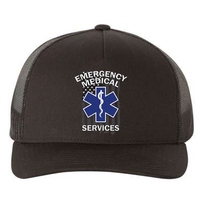 Emergency Medical Services Flag Yupoong Adult 5-Panel Trucker Hat