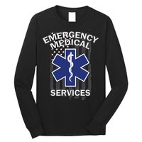 Emergency Medical Services Flag Long Sleeve Shirt