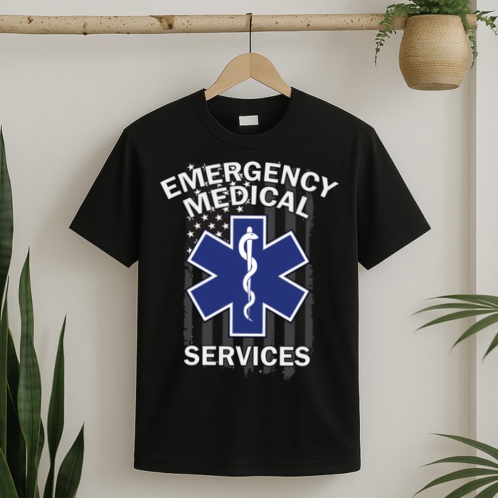 Emergency Medical Services Flag T-Shirt