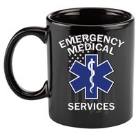 Emergency Medical Services Flag 11oz C Handle Ceramic Mug