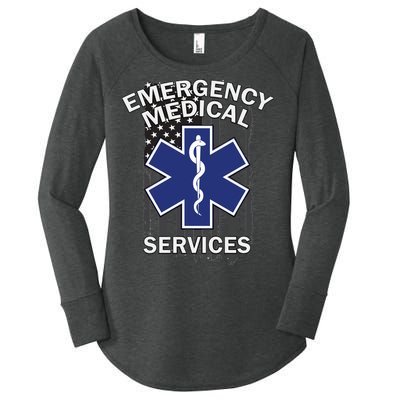 Emergency Medical Services Flag Women's Perfect Tri Tunic Long Sleeve Shirt