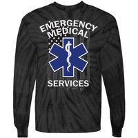 Emergency Medical Services Flag Tie-Dye Long Sleeve Shirt