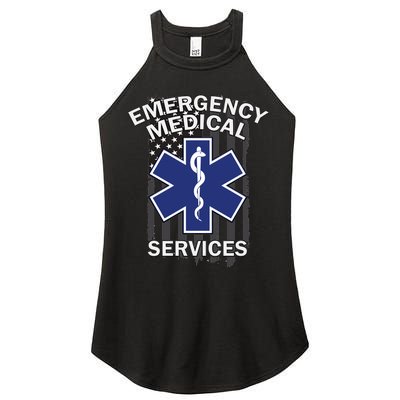 Emergency Medical Services Flag Women's Perfect Tri Rocker Tank