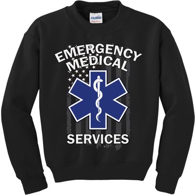 Emergency Medical Services Flag Kids Sweatshirt
