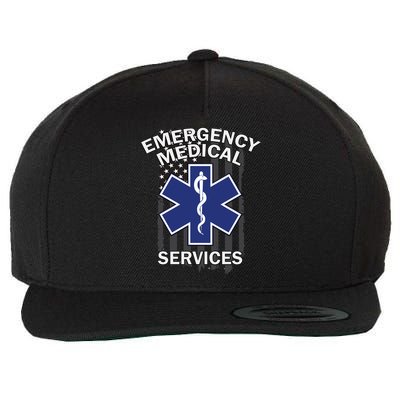 Emergency Medical Services Flag Wool Snapback Cap