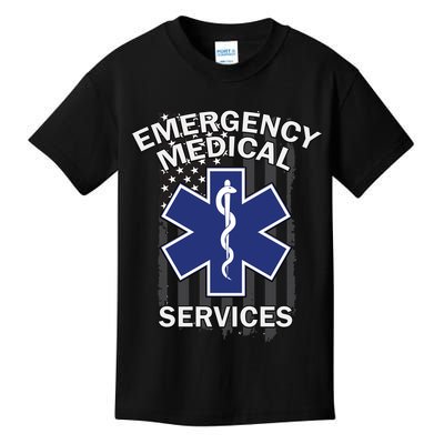 Emergency Medical Services Flag Kids T-Shirt