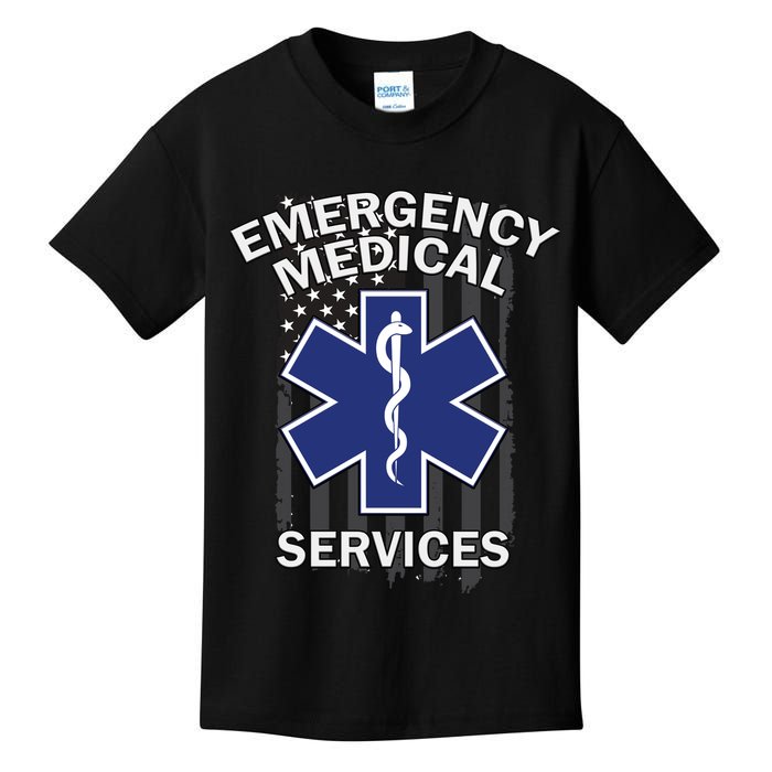 Emergency Medical Services Flag Kids T-Shirt