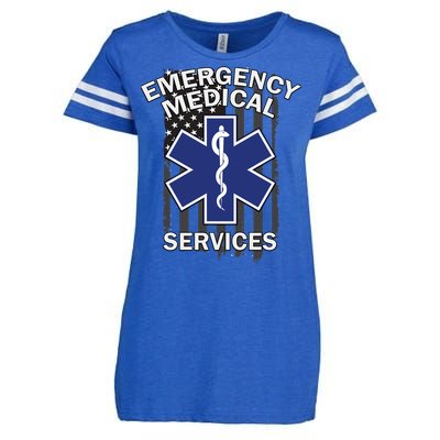 Emergency Medical Services Flag Enza Ladies Jersey Football T-Shirt