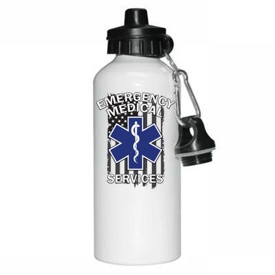 Emergency Medical Services Flag Aluminum Water Bottle