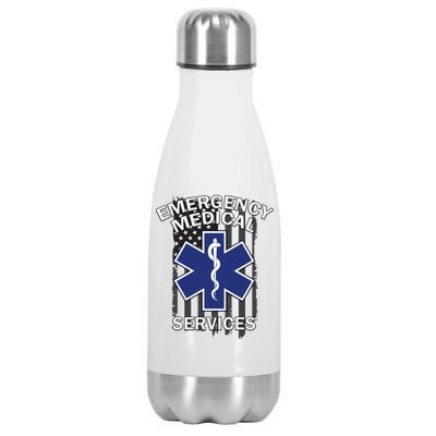 Emergency Medical Services Flag Stainless Steel Insulated Water Bottle