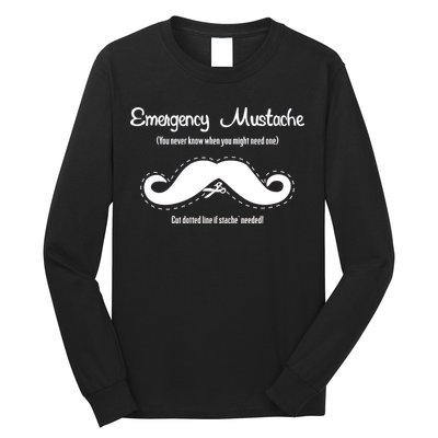 Emergency Mustache Long Sleeve Shirt