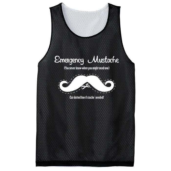 Emergency Mustache Mesh Reversible Basketball Jersey Tank