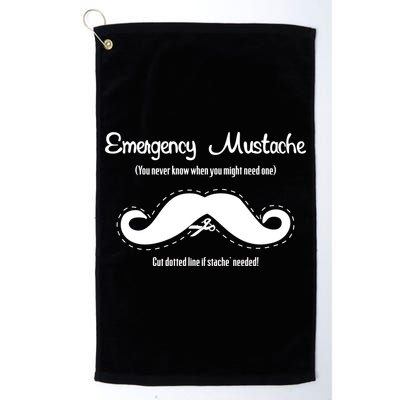 Emergency Mustache Golf Towel