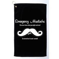 Emergency Mustache Golf Towel
