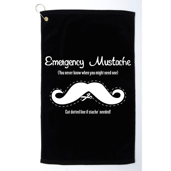 Emergency Mustache Golf Towel