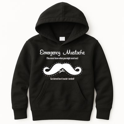 Emergency Mustache Kids Hoodie