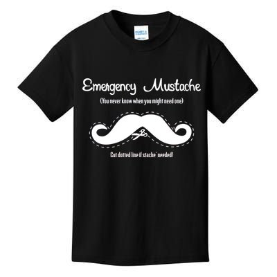 Emergency Mustache Kids T-Shirt