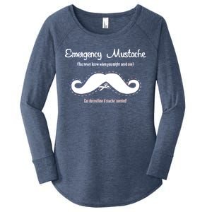 Emergency Mustache Women's Perfect Tri Tunic Long Sleeve Shirt