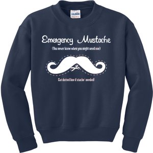 Emergency Mustache Kids Sweatshirt