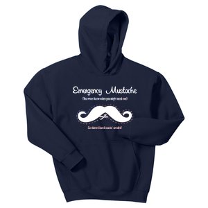 Emergency Mustache Kids Hoodie