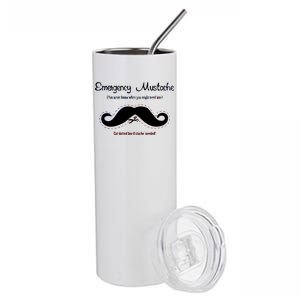 Emergency Mustache Stainless Steel Tumbler