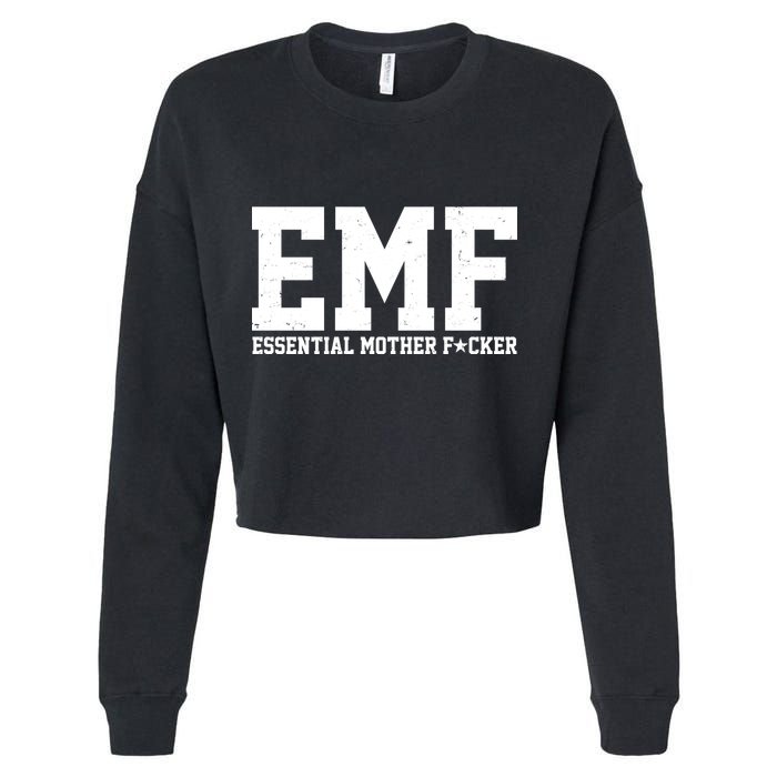EMF Essential Mother F*cker Cropped Pullover Crew