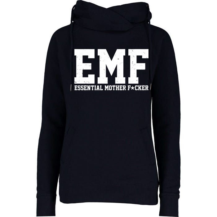 EMF Essential Mother F*cker Womens Funnel Neck Pullover Hood