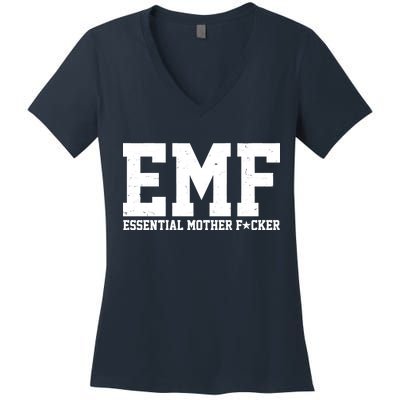 EMF Essential Mother F*cker Women's V-Neck T-Shirt