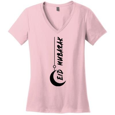 Eid Mubarak For Islamic Women's V-Neck T-Shirt