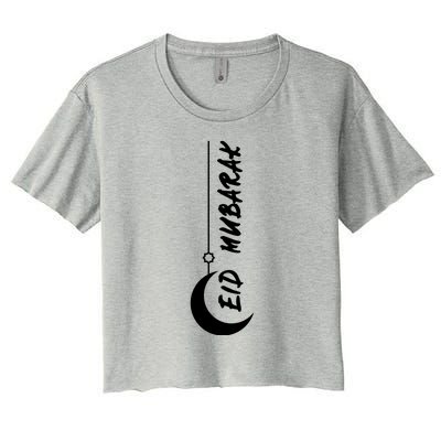 Eid Mubarak For Islamic Women's Crop Top Tee