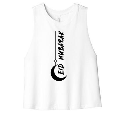 Eid Mubarak For Islamic Women's Racerback Cropped Tank