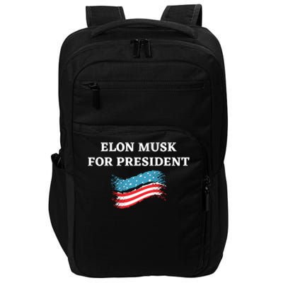 Elon Musk For President USA Impact Tech Backpack