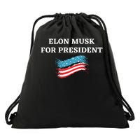 Elon Musk For President USA Drawstring Bag