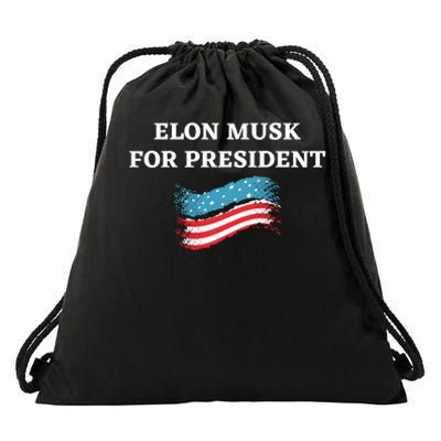 Elon Musk For President USA Drawstring Bag