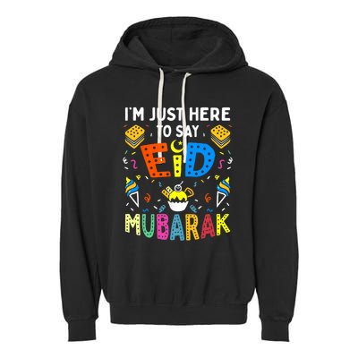 Eid Mubarak for Muslim Ramadan Eid al Fitr Adha Garment-Dyed Fleece Hoodie