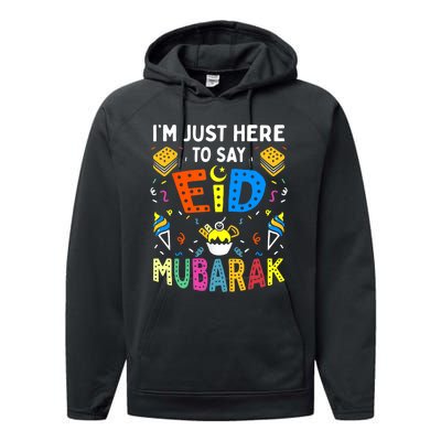 Eid Mubarak for Muslim Ramadan Eid al Fitr Adha Performance Fleece Hoodie