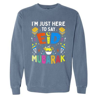 Eid Mubarak for Muslim Ramadan Eid al Fitr Adha Garment-Dyed Sweatshirt