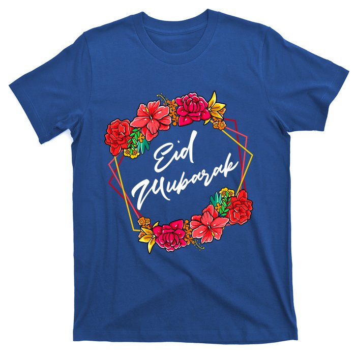 Eid Mubarak Floral Islamic For Muslim Gift T-Shirt