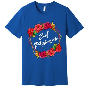 Eid Mubarak Floral Islamic For Muslim Gift Premium T-Shirt