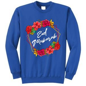 Eid Mubarak Floral Islamic For Muslim Gift Tall Sweatshirt